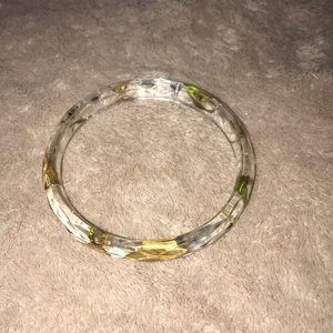 Custom epoxy bracelet with glitter ✨ and my favorite leaves 🍃 New